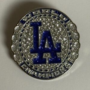 LA Dodgers Bling World Champions Hat Pin Ring Pins New Era Fitted Hats Circle